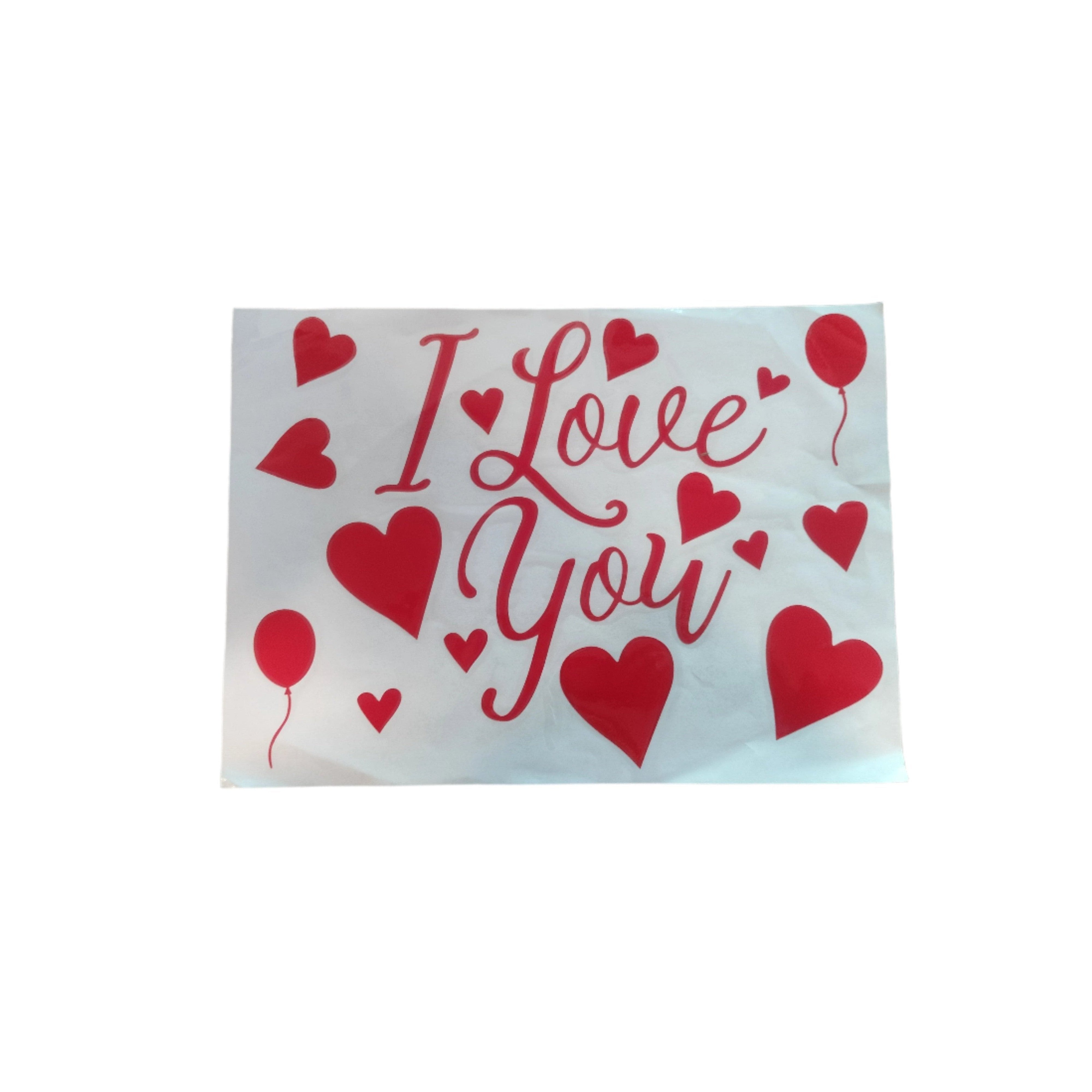 Sticker I Love You 29x21cm