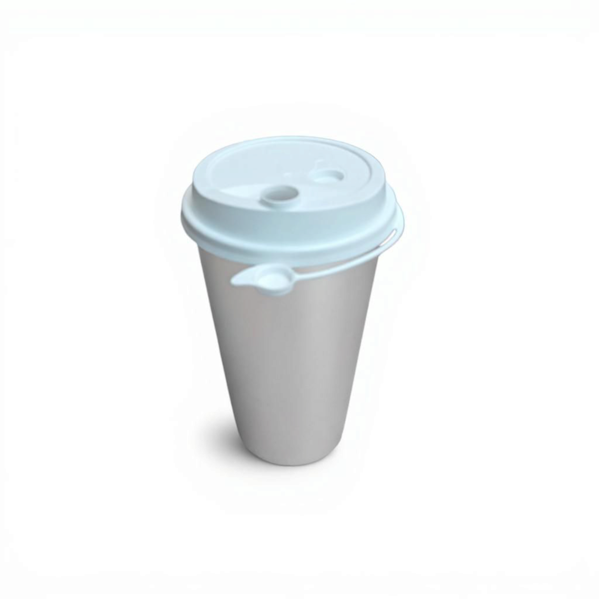 Disposable PP Drinking Silver Cup with White Sipper Lid