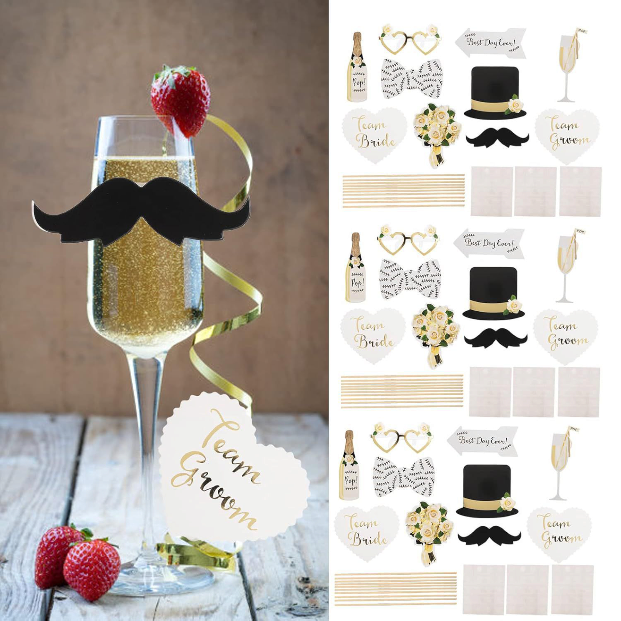Wedding Photo Props 10pcs