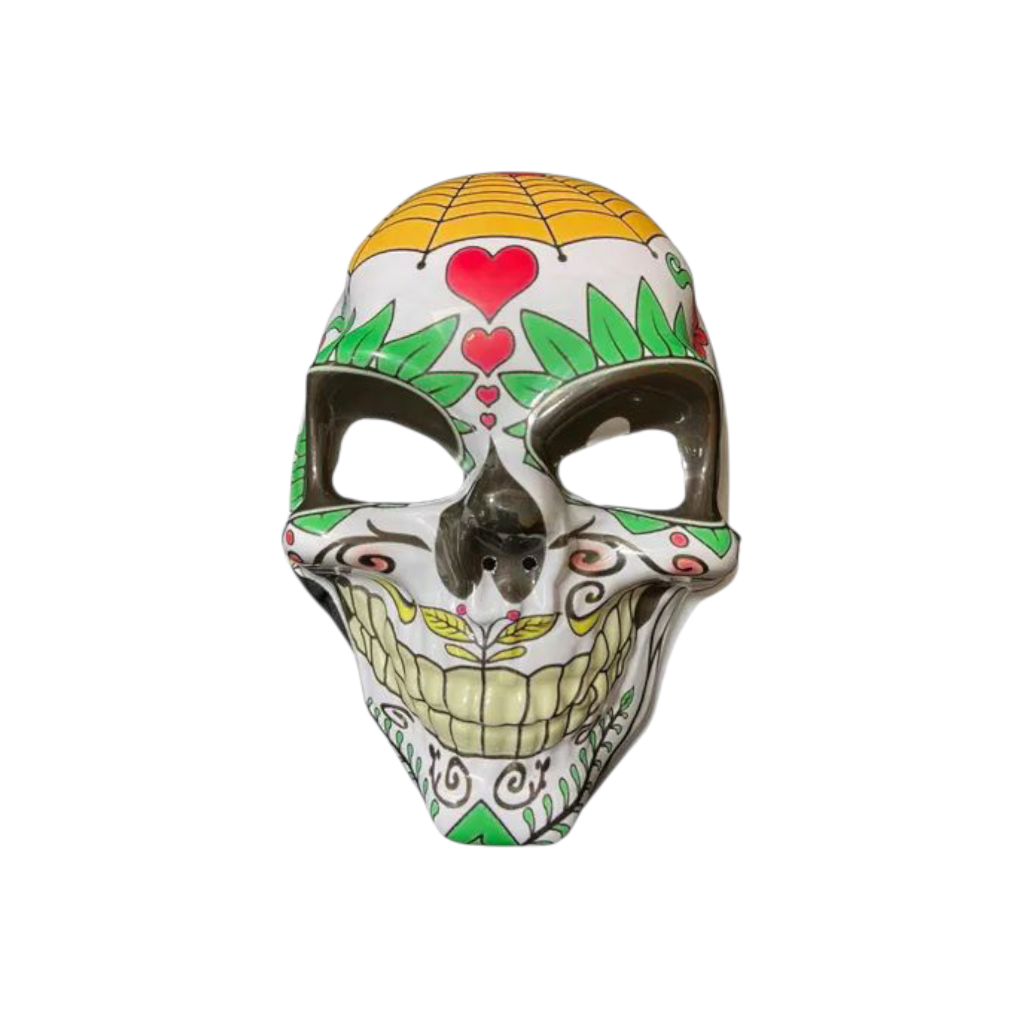Plastic Sugar Skull Halloween Dress Up Mask
