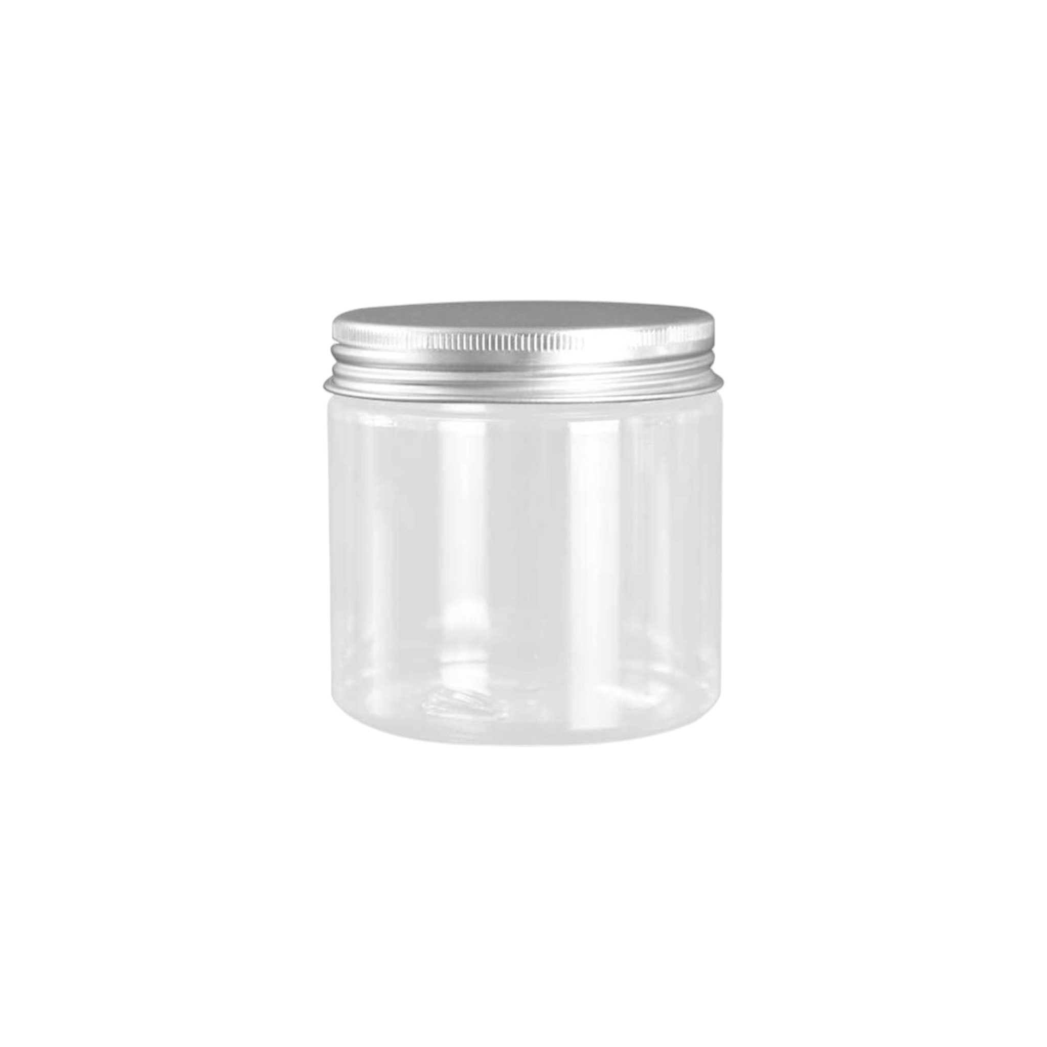 PET Plastic Jar with Aluminium Screw on Lid