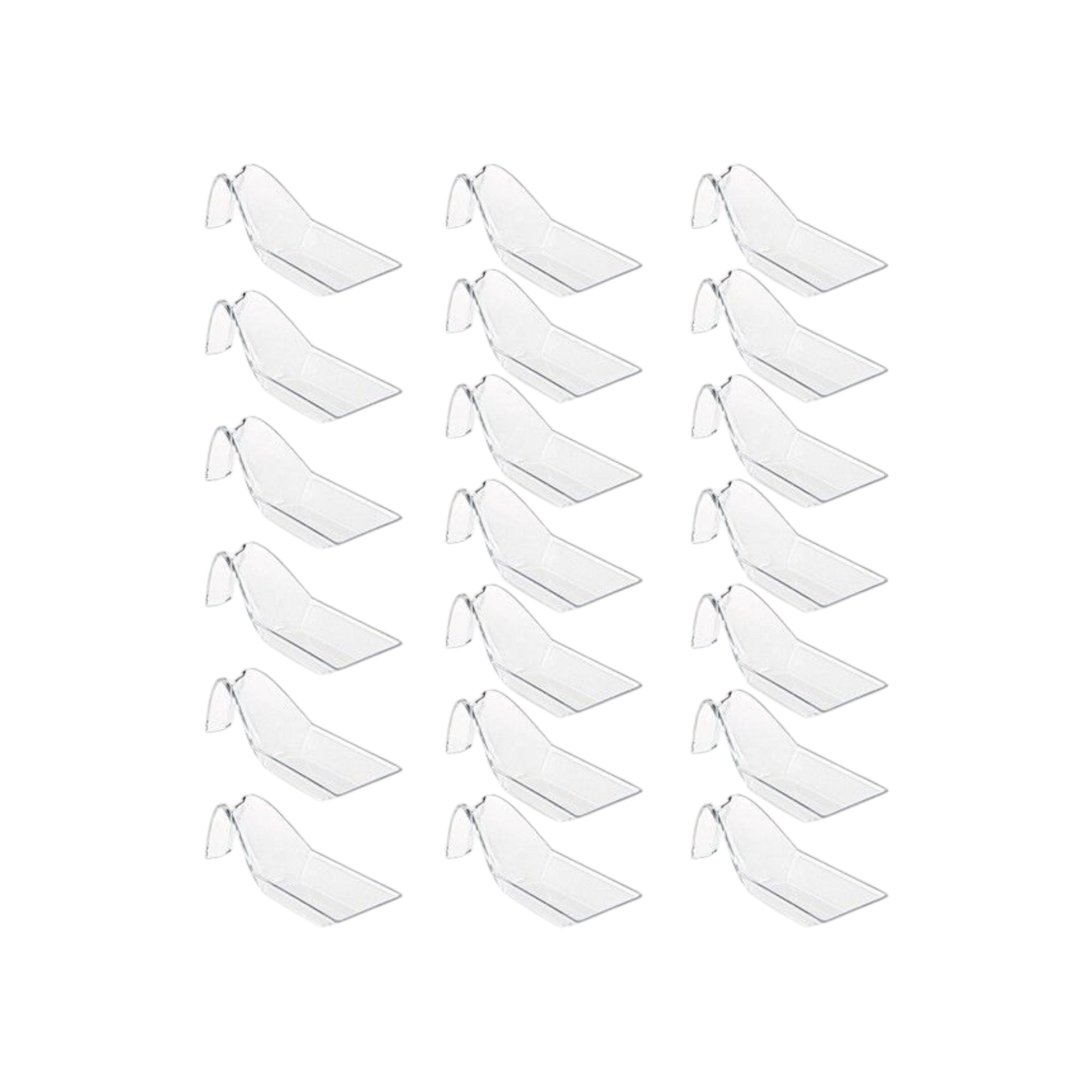 Acrylic Clear Spoon Shaped Dessert Bowls 9.5x3.8x3cm 10Pcs