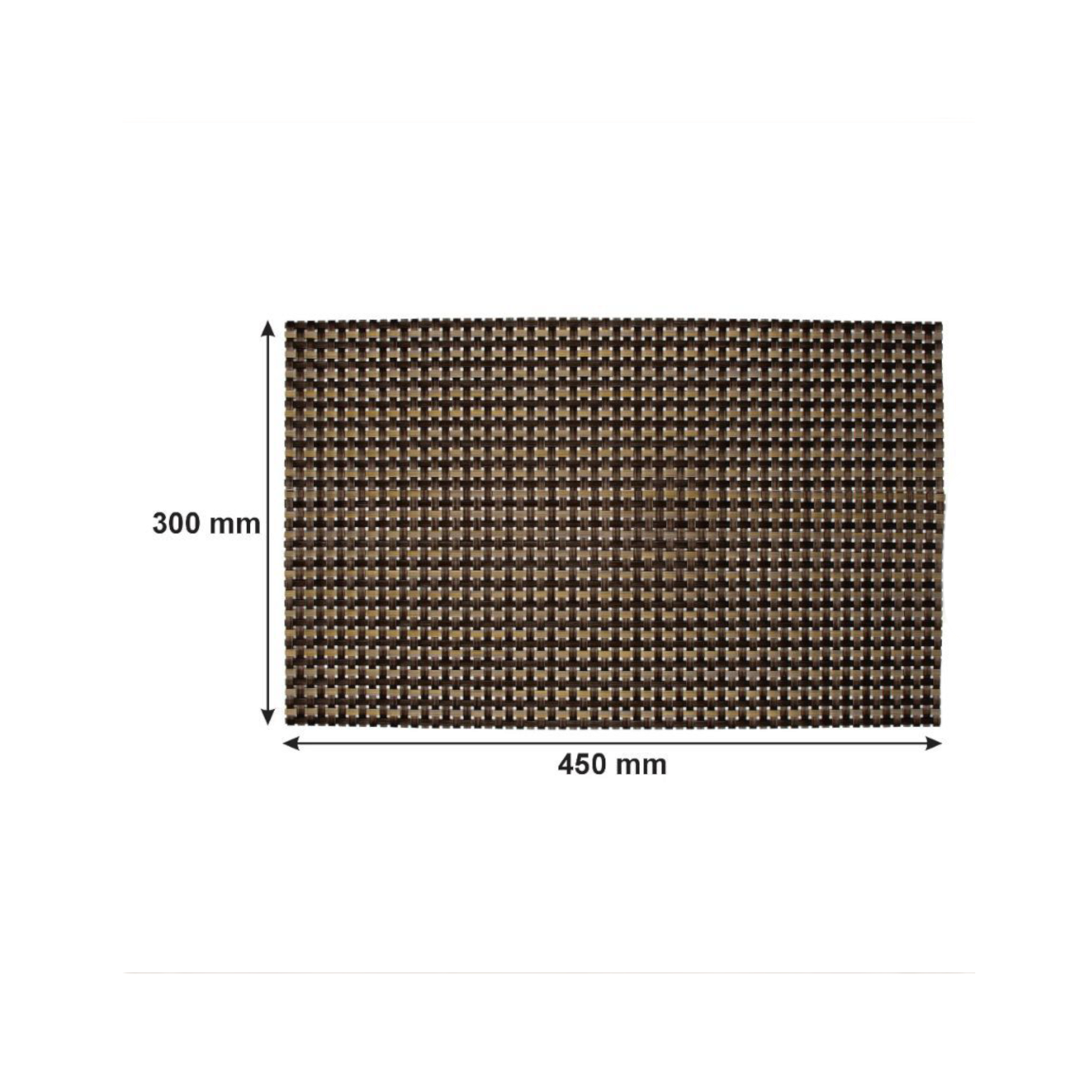 Regent Place Mats Woven Gold/Black/Grey PVC 4pack