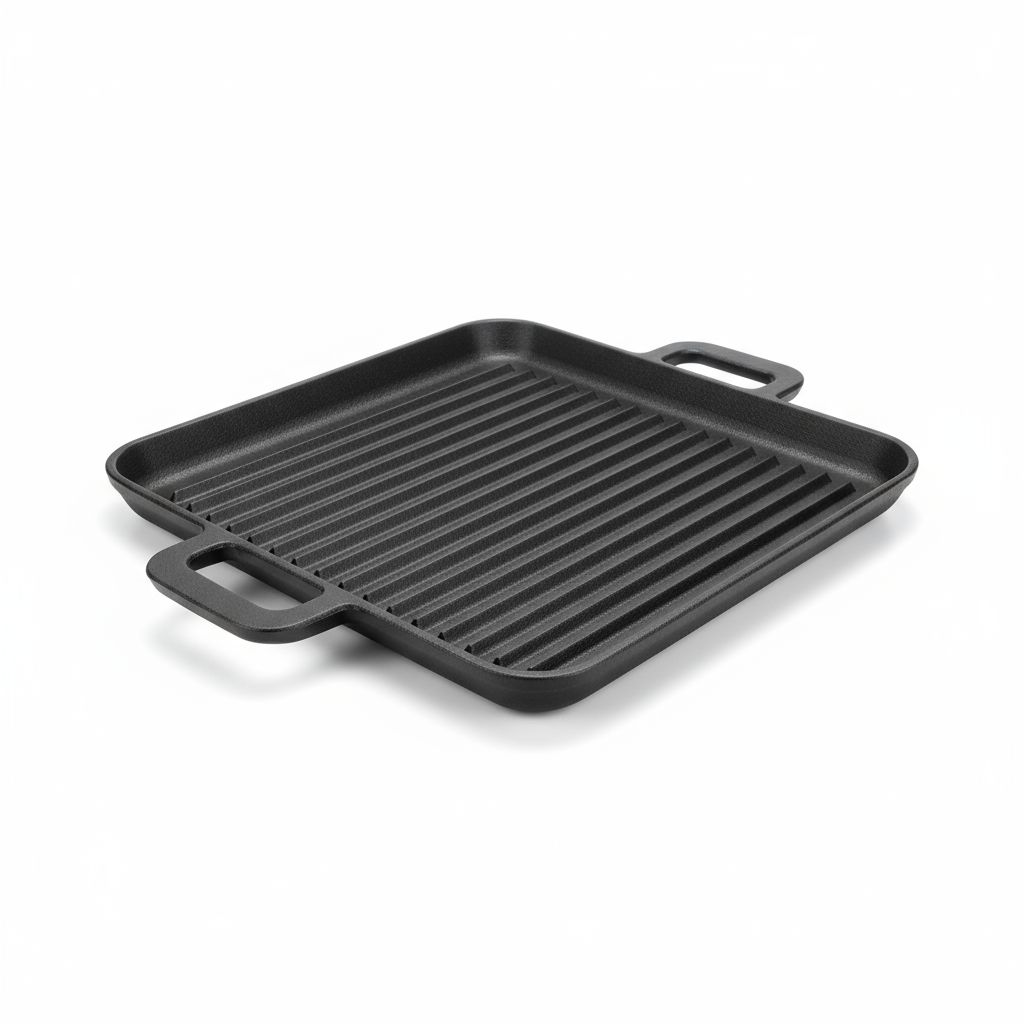 Totai Cast Iron Square Griddle Pan 27x27cm