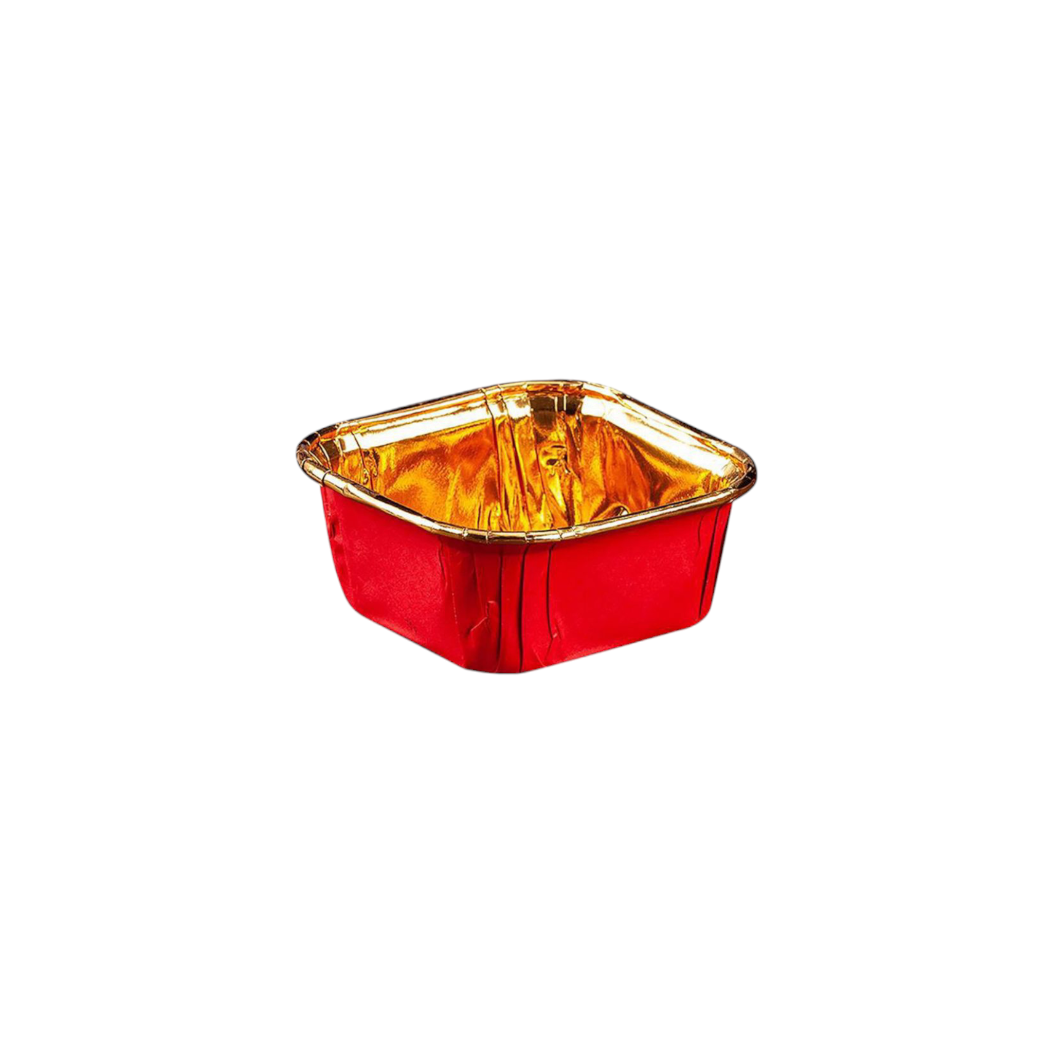 Disposable Square Cupcake Muffin Liner - Aluminium Cake Mould with Lid 5.8x8cm