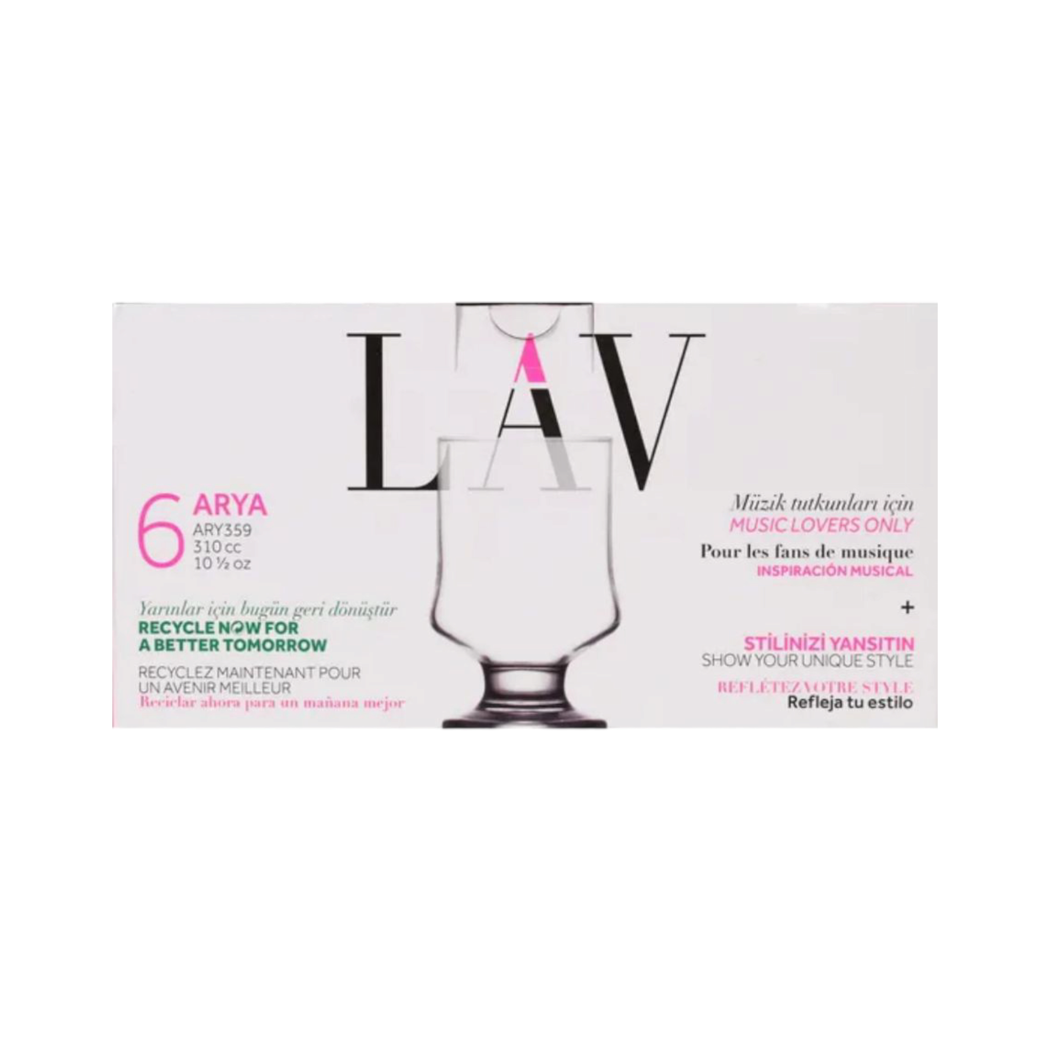 Arya Soft Drink Glass Tumbler 310ml 6Pack