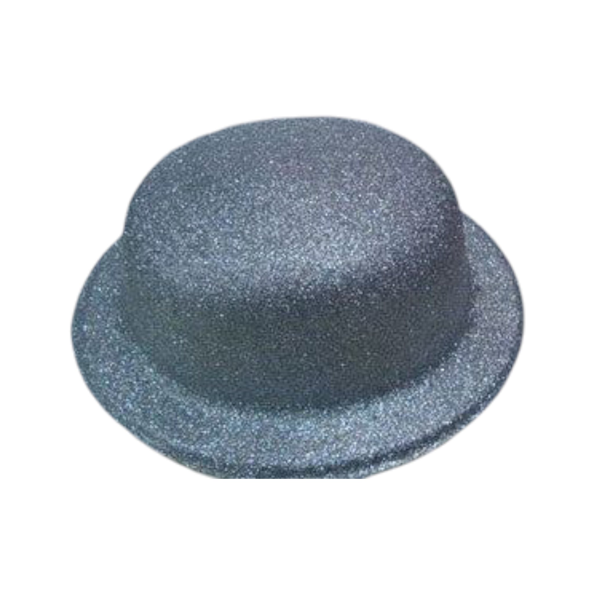 Plastic Hat Bowler Glitter 26cm