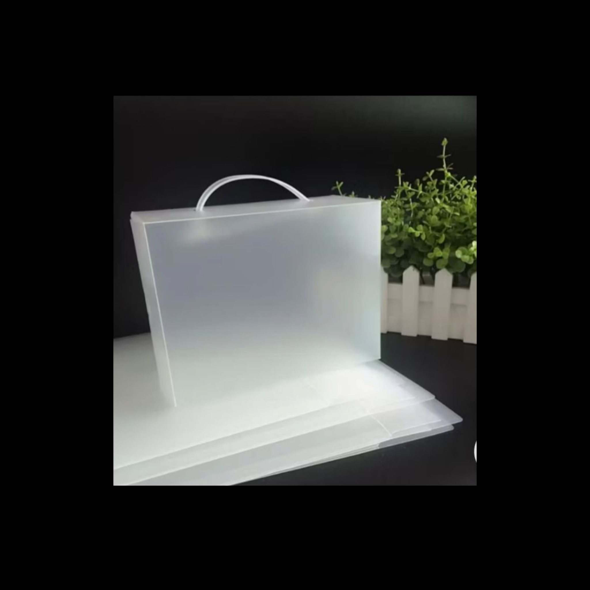 PVC Gift Box Bag with Suitcase Handle - Storage Space Saver