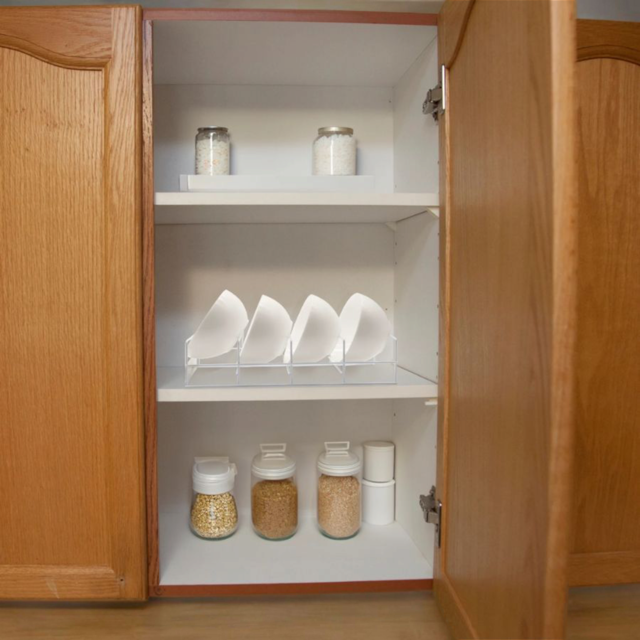 Regent Bowl Storage Rack Powder Coated White 4 Slot