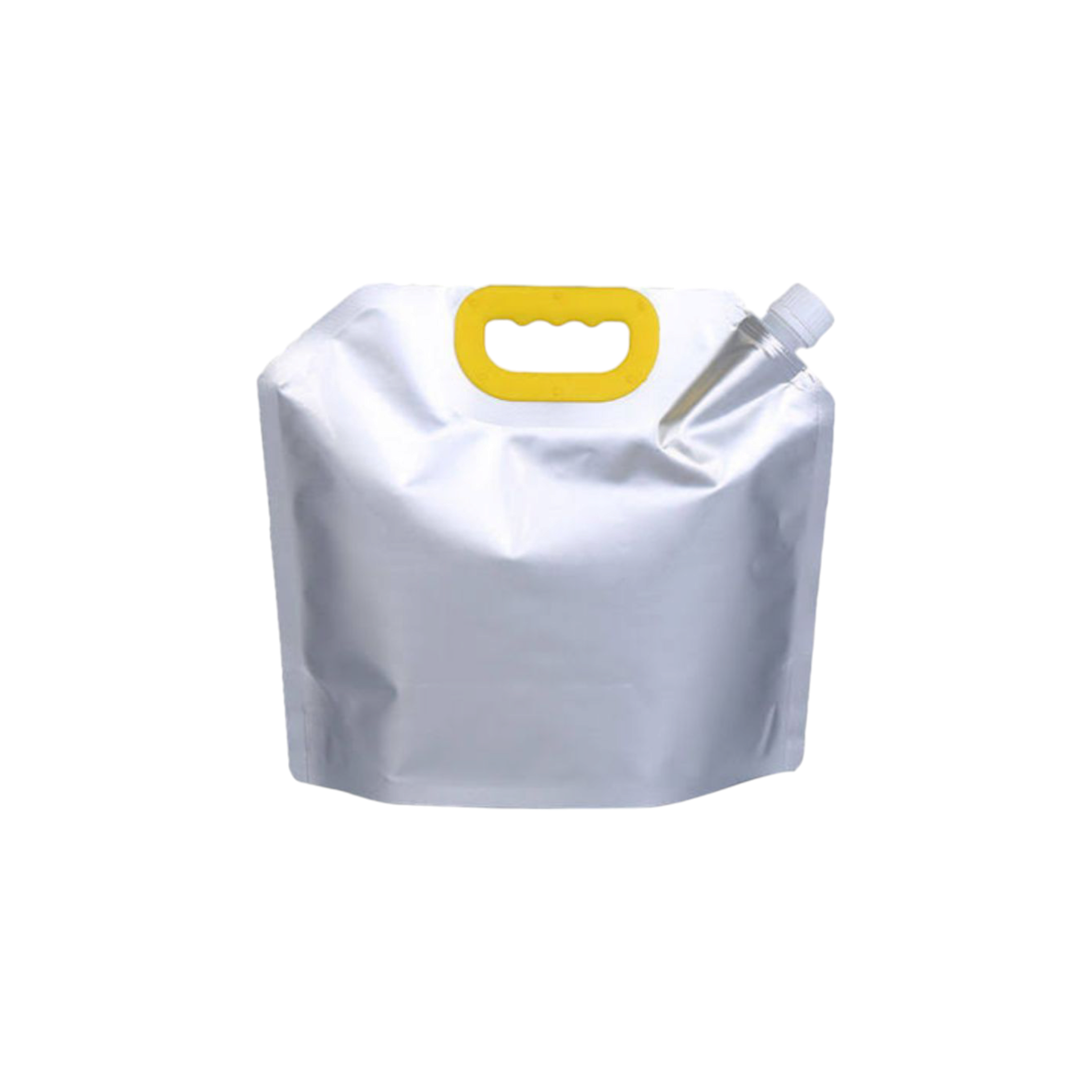 Stand-Up Beverage Carry Pouch Bag Silver Food Grade with Side Spout