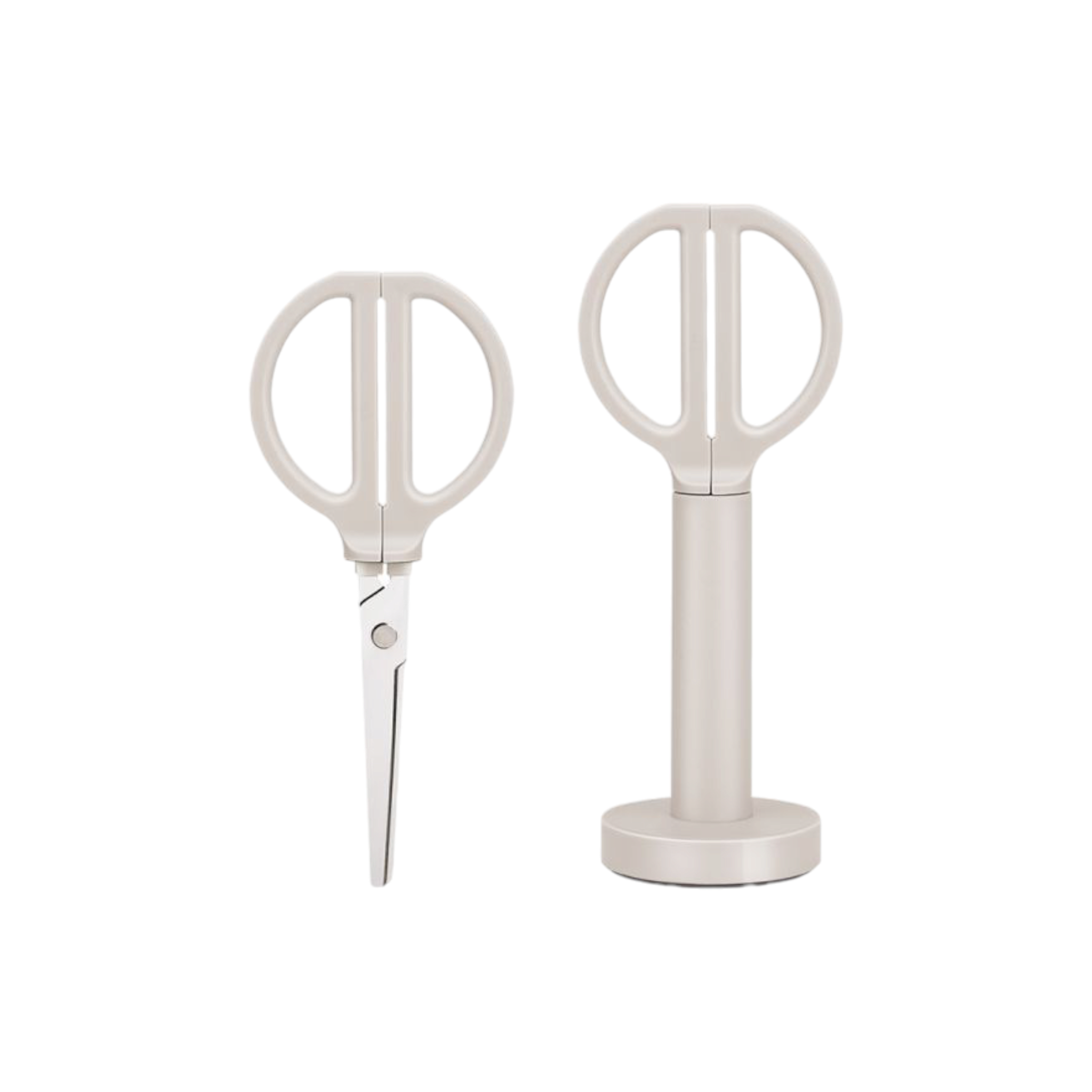 Deli Nusign Scissors White 1pc with Holder