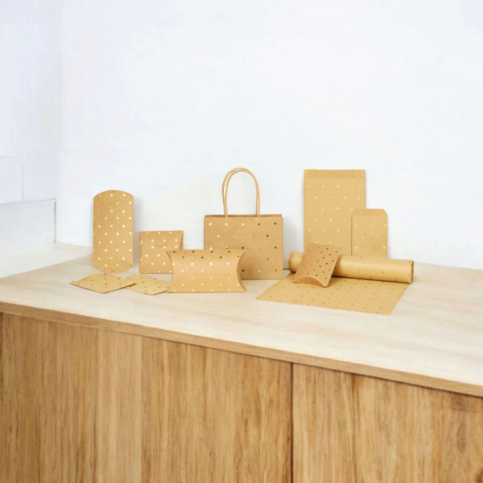 Natural Kraft Pillow Gift Box 15 x 13.5cm 2 Pack