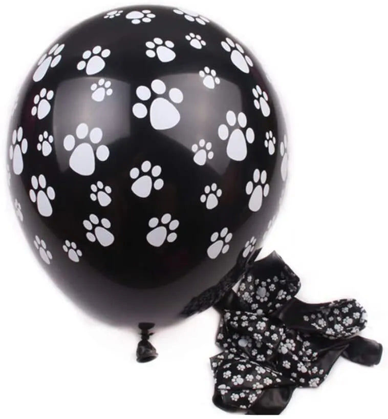 Paw Print Balloons PET Birthday Balloon Decoration 30cm 6pcs