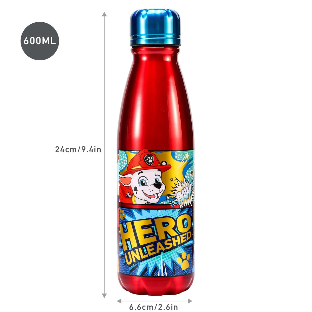 Disney Paw Patrol Boys Aluminium Water Bottle 600ml