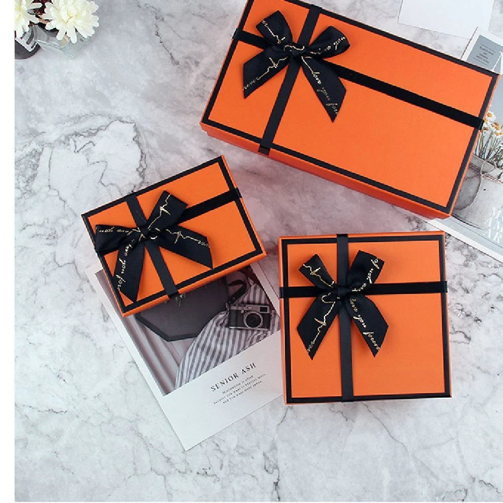 Nested Luxury Bow Gift Box 3pc Set