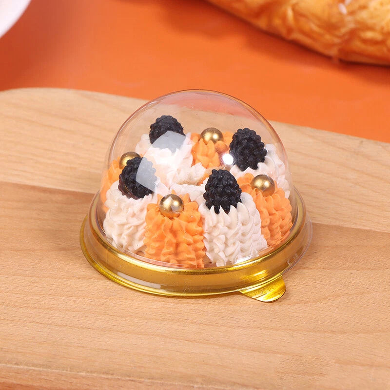 Disposable Mini Dessert Cupcake Dome Round with Base 7cm 10pack