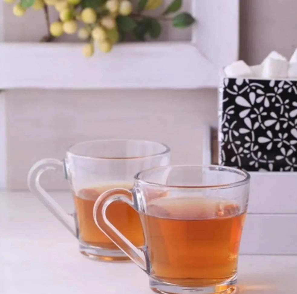 Pasabahce Chroma Glass Tea Coffee Mug 205ml 2pc 2422