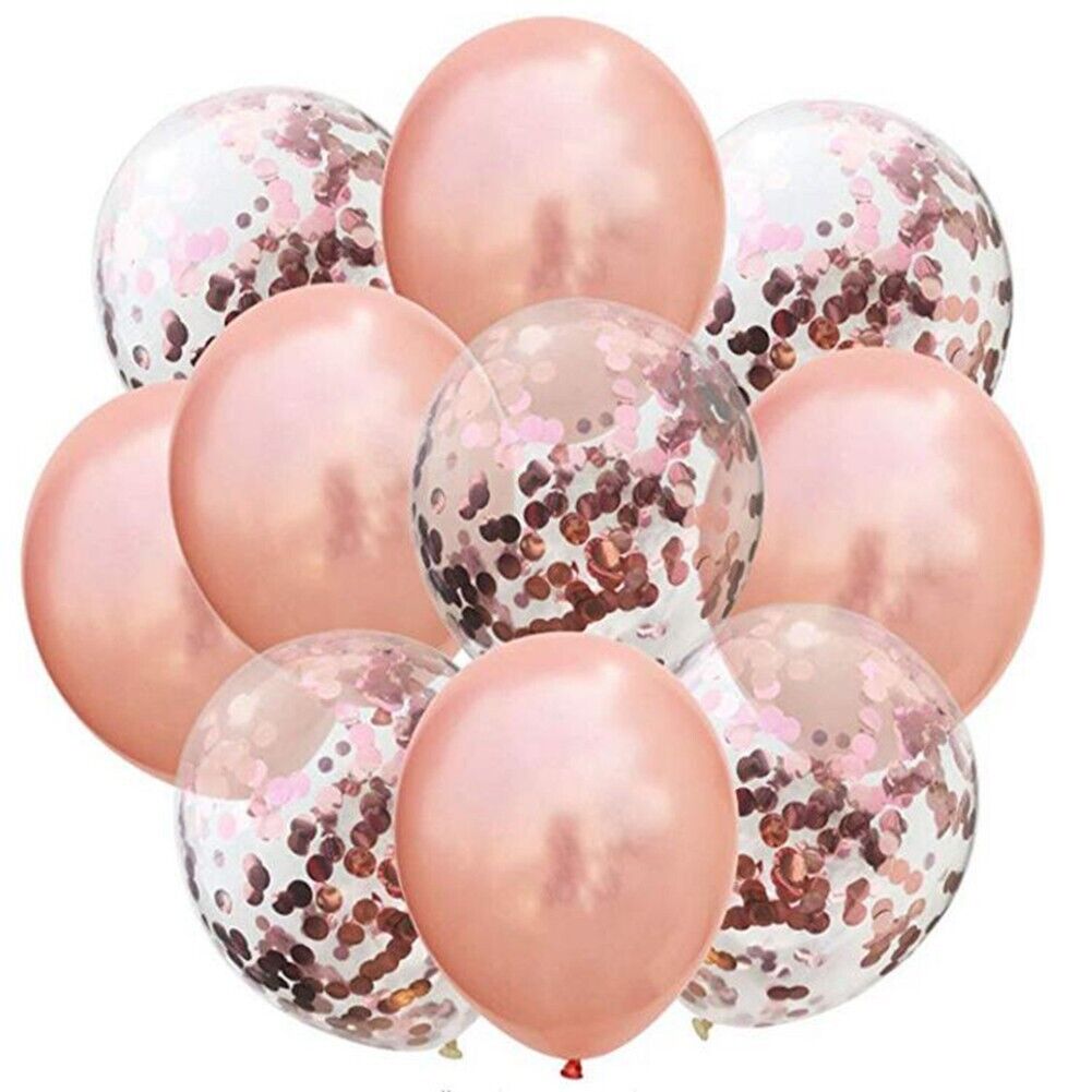 Latex Balloons with Confetti 10pcs in Bag Helium or Air