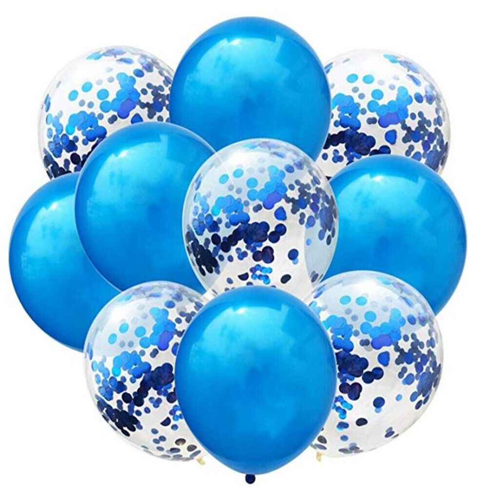 Latex Balloons with Confetti 10pcs in Bag Helium or Air