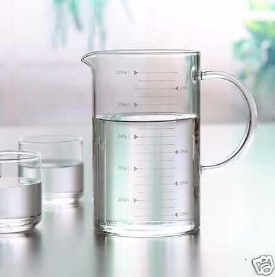 Borisilicate 1L Measurment Jug with Glass Lid GL1940