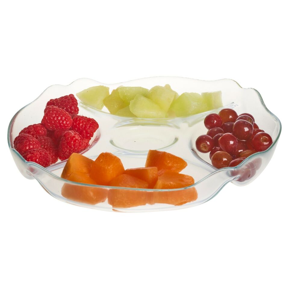 Pasabahce Patisserie Round Appetizer Serving Platter Divided 24cm  23880