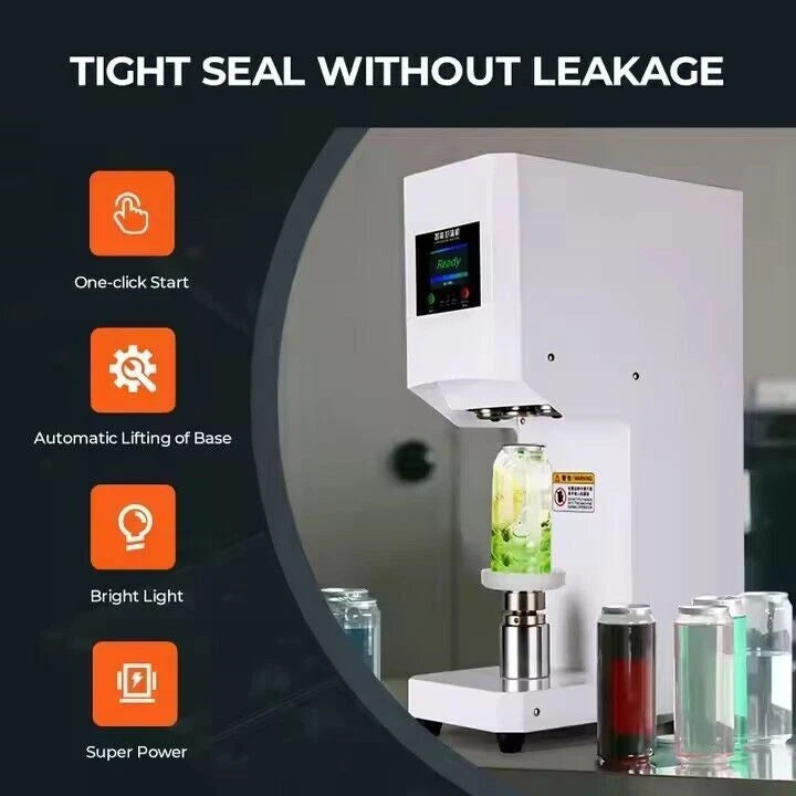 Automatic Can Sealing Machine Non Rotary - for Food Grade Plastic Drinking Clear Can Bottle
