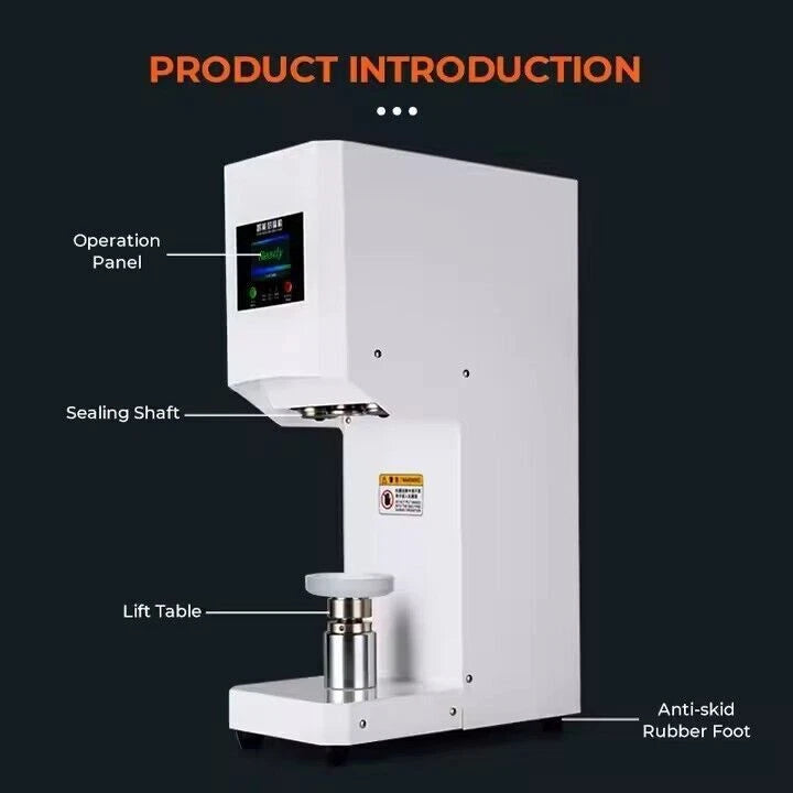 Automatic Can Sealing Machine Non Rotary - for Food Grade Plastic Drinking Clear Can Bottle