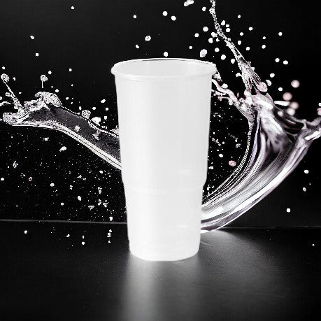 500ml Disposable Plastic Frosted Clear Cup 25pack