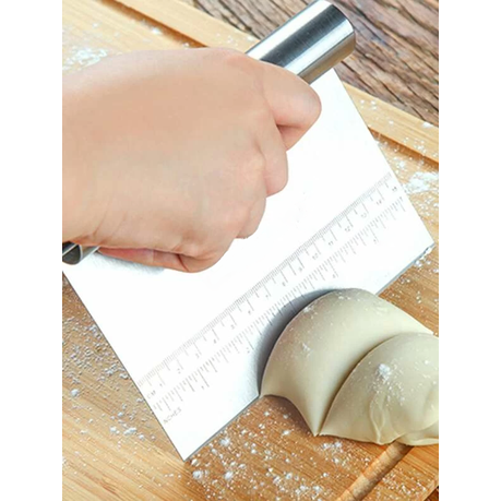 Stainless Steel Dough Scraper Cutter 15x11.5cm with Measurments KG1455