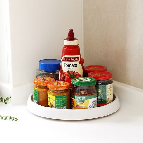 Rotating Lazy Suzan Organiser Non-Slip 24x4cm Pantry/Countertop Tray