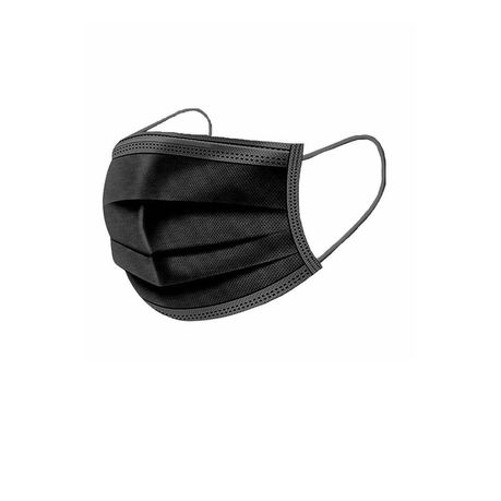 Face Protective Mask Black 50pack YUNU