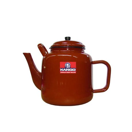 Kango Enamel Teapot 3.5L Brown