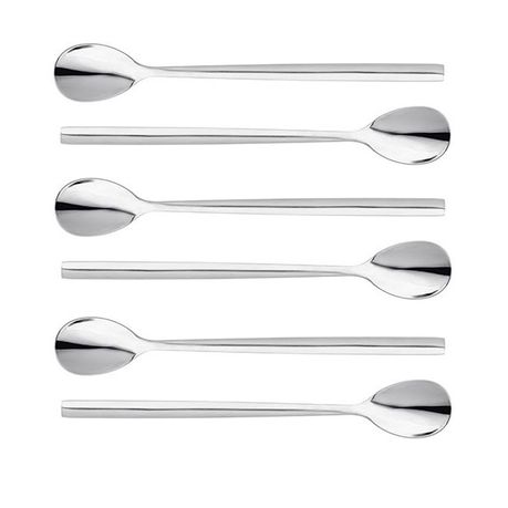 Stainless Steel Soda Spoon 6pcs Square Handle CT789