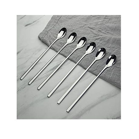 Stainless Steel Soda Spoon 6pcs Square Handle CT789