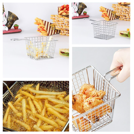 Chip Fryer Serving Basket Rose Gold Colour XK1130