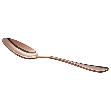 Stainless Steel Dessert Spoon 6Pcs Rose Gold Square Handle Colour DSC70 CT791|ROSE GOLD