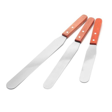 Spatula 24.5cm Straight with Wooden Handle