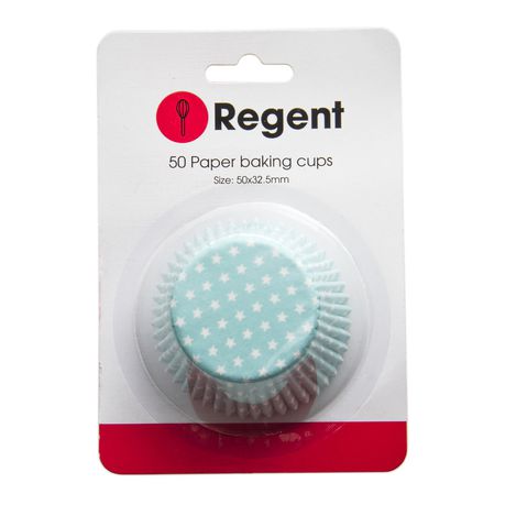 Regent Cake Cups Blue with White Star 50Pcs 71403