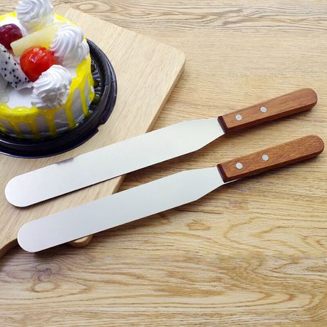 Spatula 24.5cm Straight with Wooden Handle