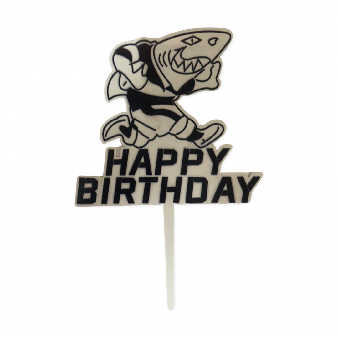 Cake Topper Happy Birthday Sharks