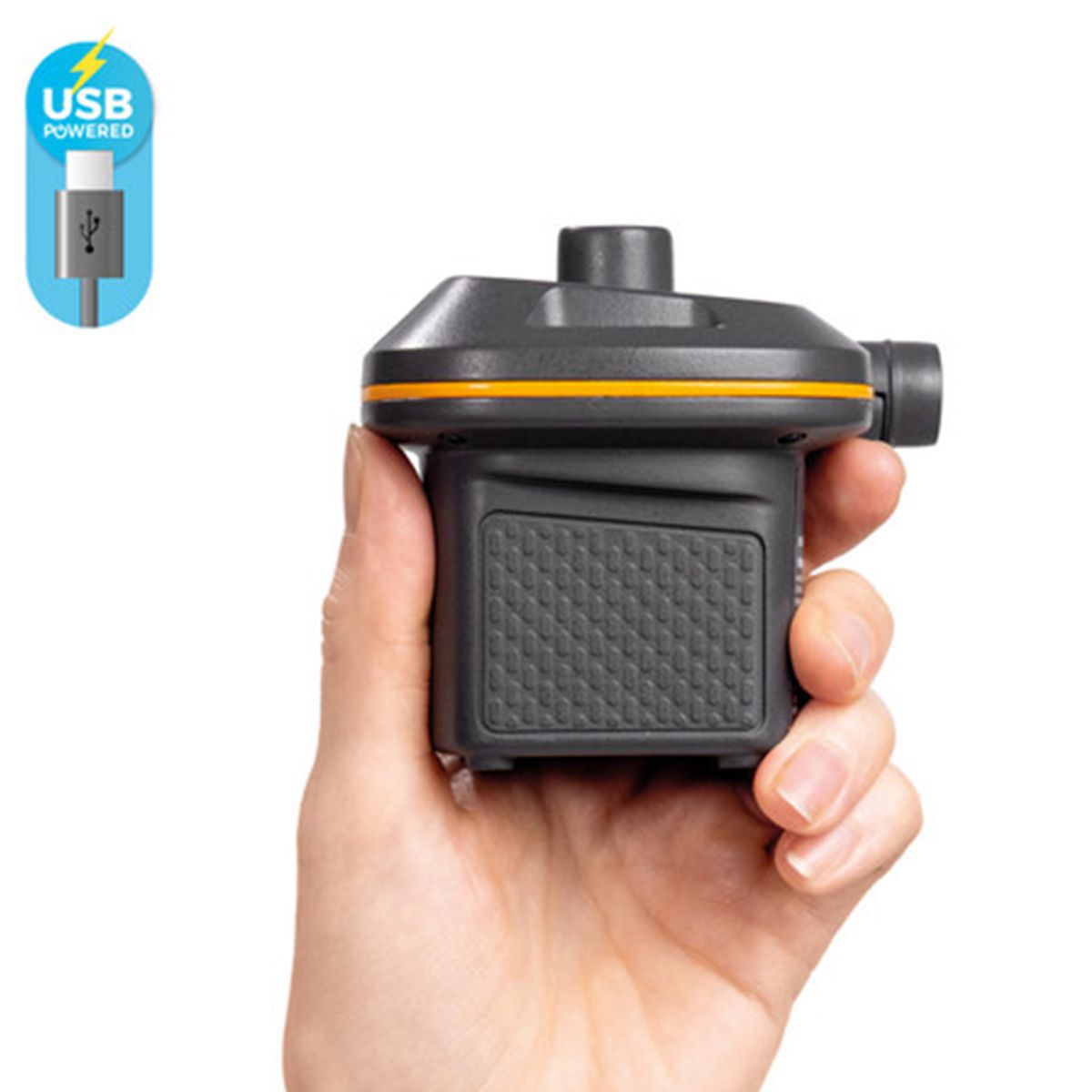 Intex Mini USB Electric Air Pump for Rapid Inflation & Nozzle Pack