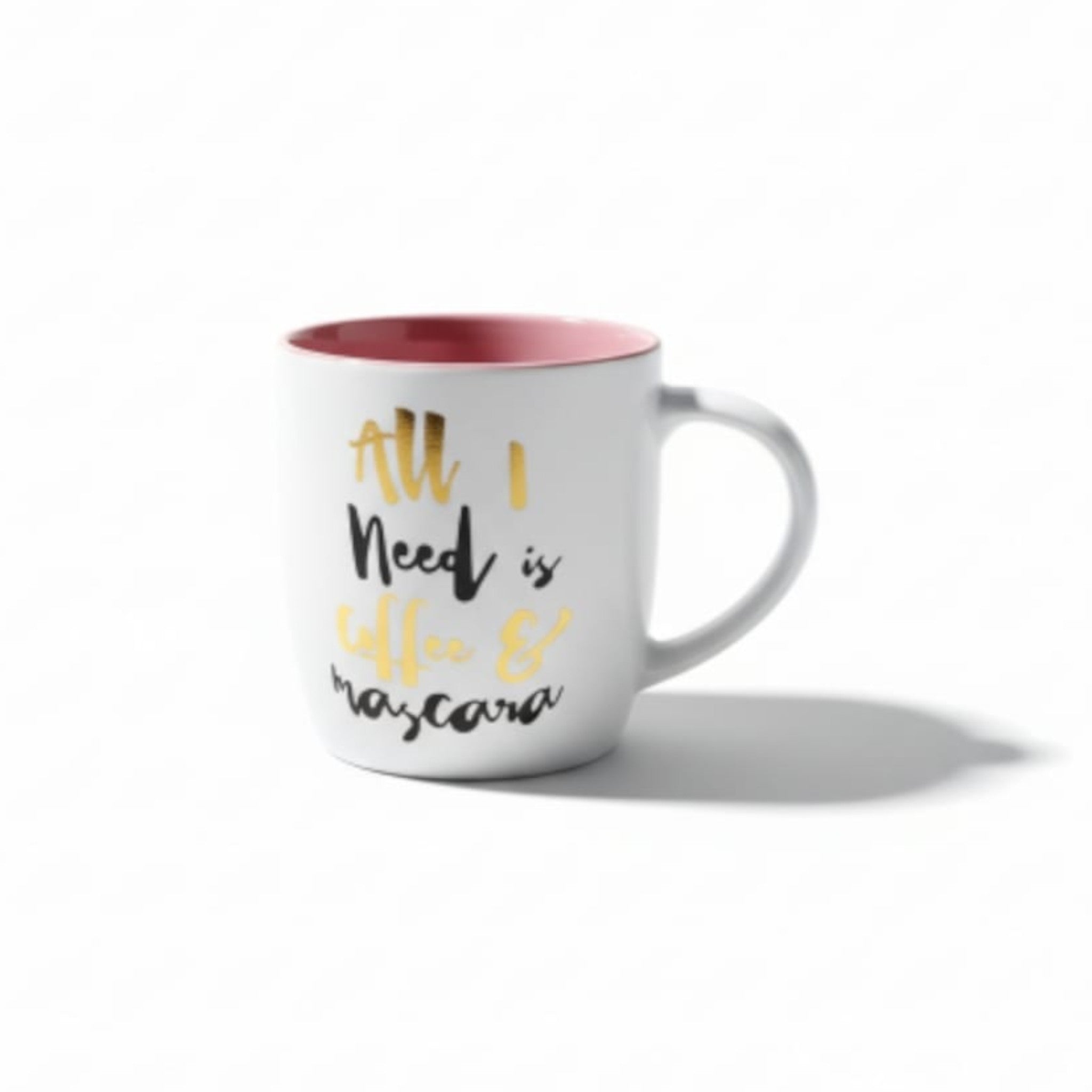 Ceramic Mug Daily Tubby Grey Gold Embossed 350ml