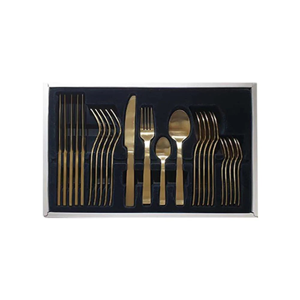 24 piece Gold Stainless Steel Cutlery Set