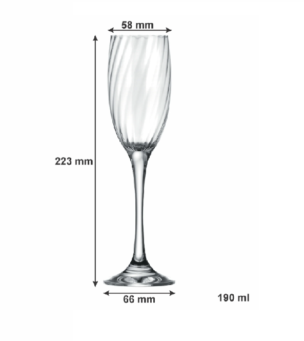 Nadir Ravena Stemmed Champagne Flute 190ml