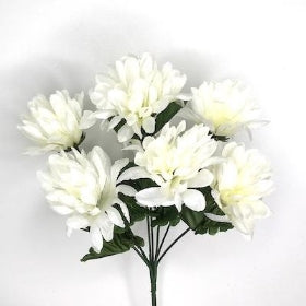 Artificial Mum Bush Flower 7Head Bouquet
