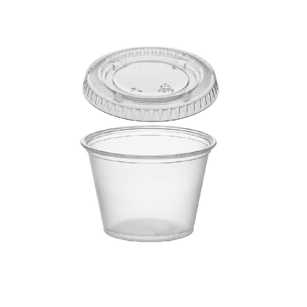 115ml Sauce Tubs with Lids 50 Pack