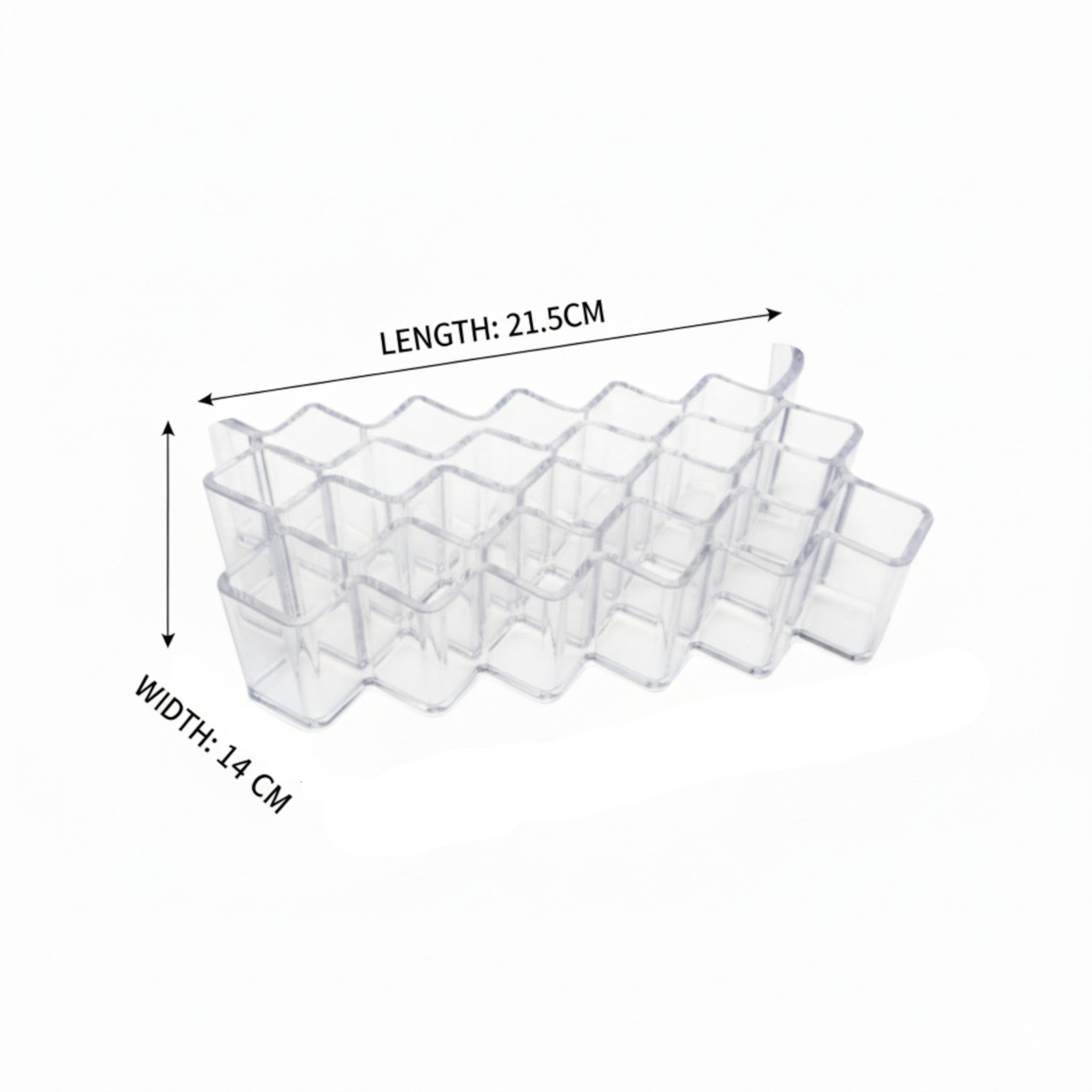 Modern Makeup Cosmetic Organizer 12-Grid Compartments - Clear Plastic