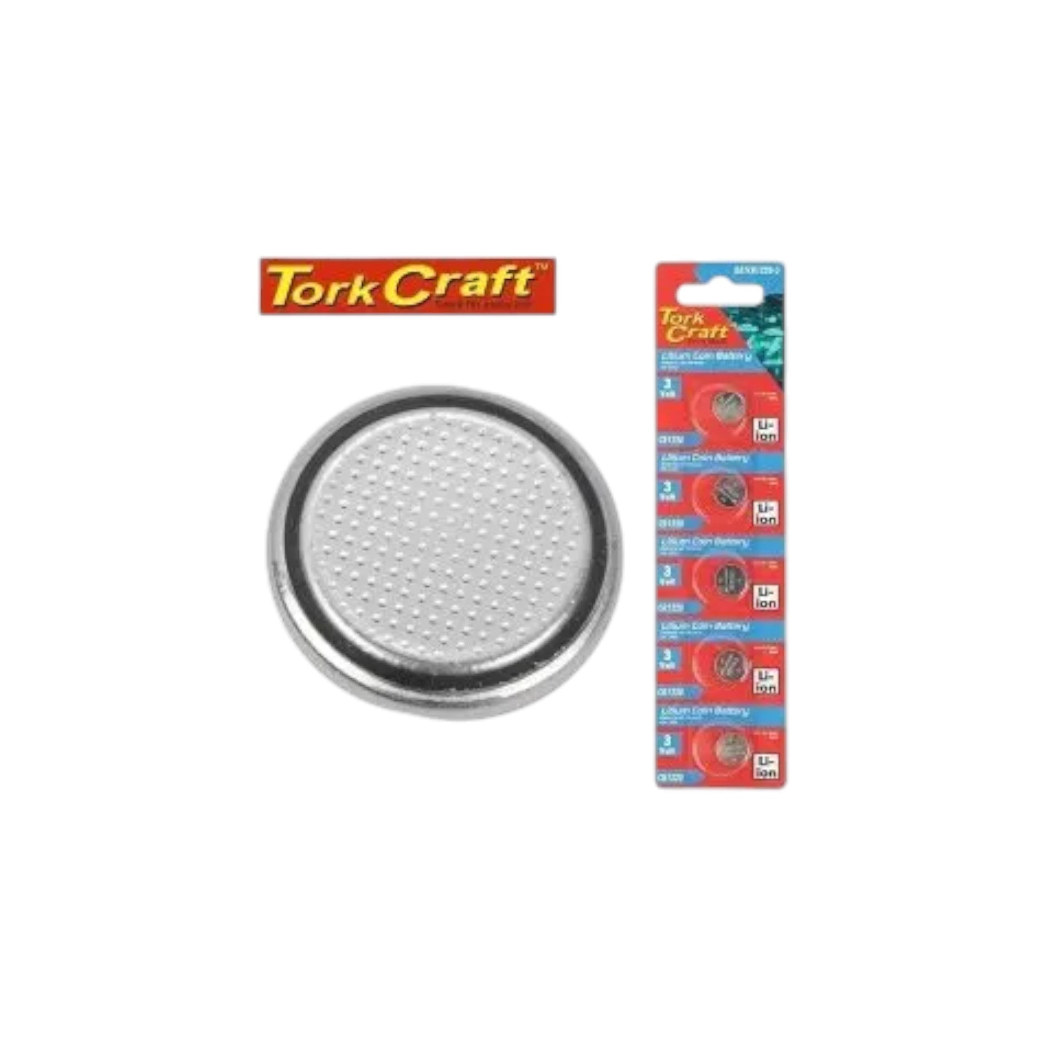 Tork Craft 3V Lithium Coin CR1220 Batteries 5pcs