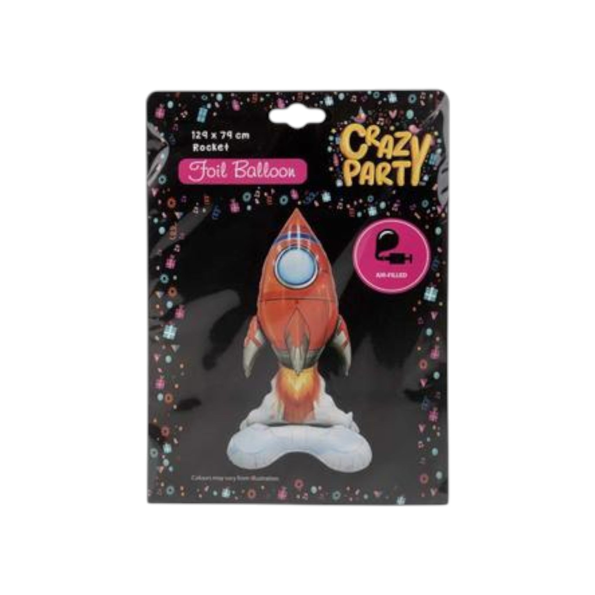 Balloon Foil Rocket Design 129x79cm