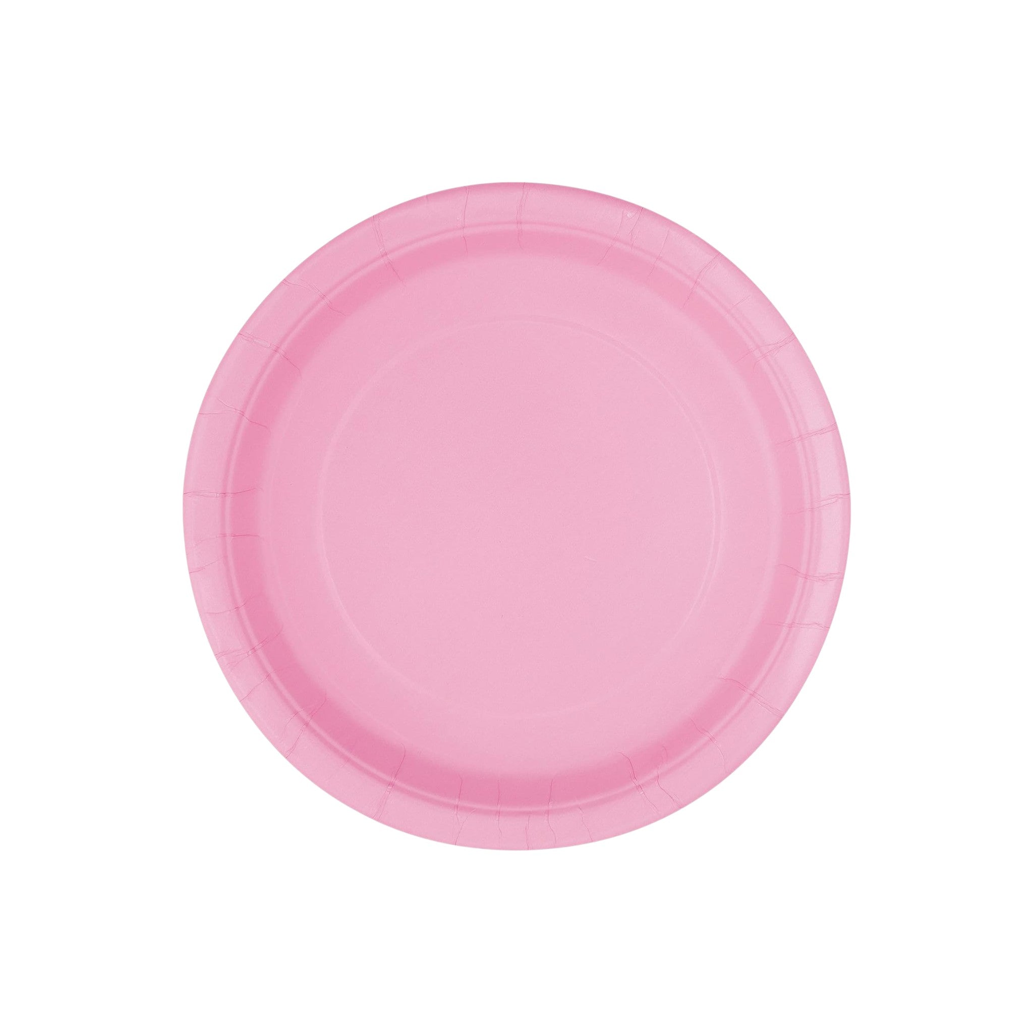 Disposable Round Party Paper Plates Plain Color 7inch 10pcs